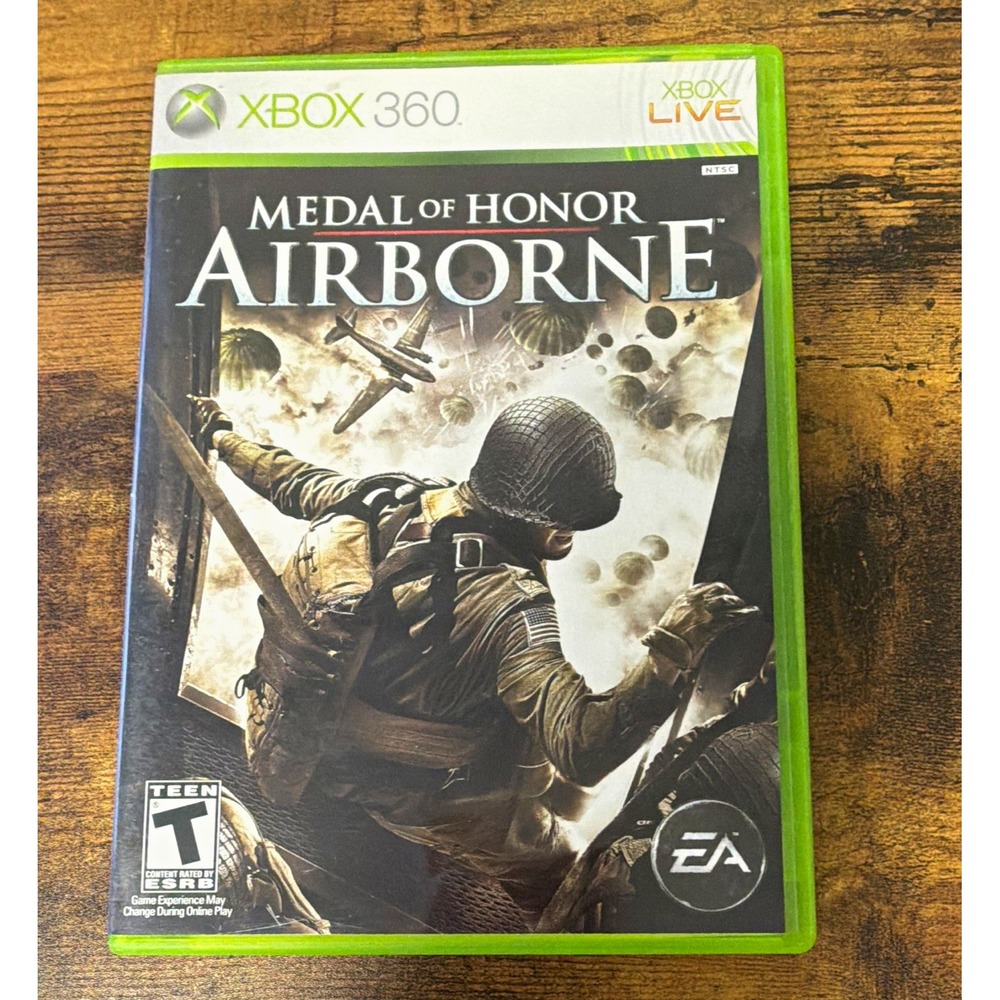 EA Medal of Honor Airborne w/Manual Case Xbox 360 NTSC T Multiplayer Online